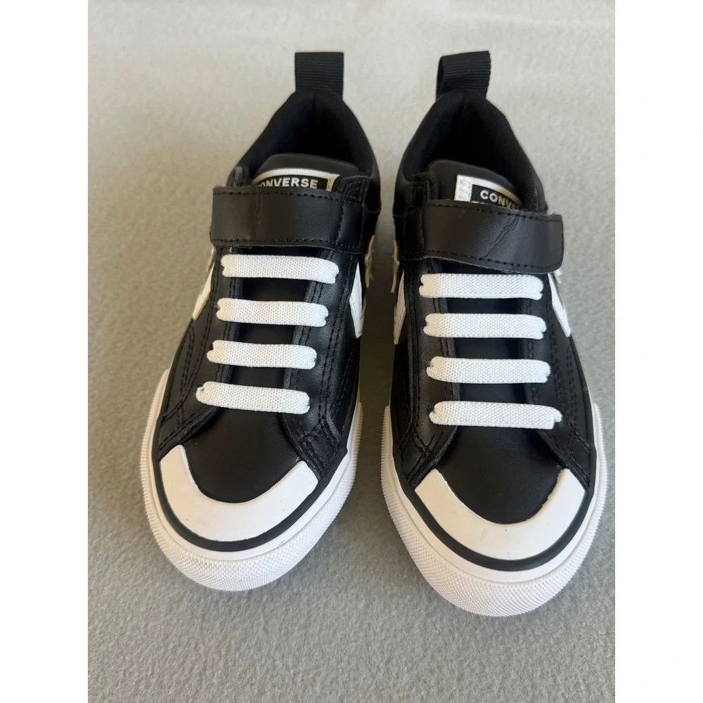 Converse Star Player 76 Kids Sneakers Black White Leather A08477C Size 11 Youth